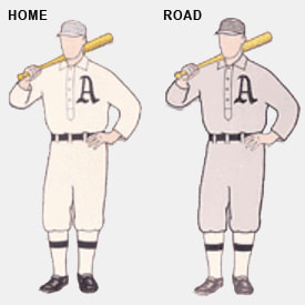 Philadelphia Athletics 1950 uniform artwork, This is a high…