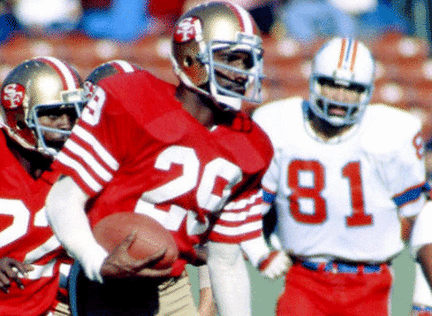 1980 SAN FRANCISCO 49ERS NFL FOOTBALL VINTAGE 3.5 RECTANGLE RED